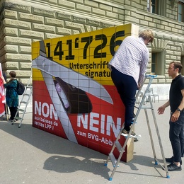 27.6.2023 Einreichung BVG-Referendum | Remise du référendum LPP